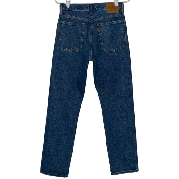 Levi's Wedgie Straight Oxnard Drive Distressed High Rise Jeans Sz 26 × 28 EUC - Picture 11 of 16